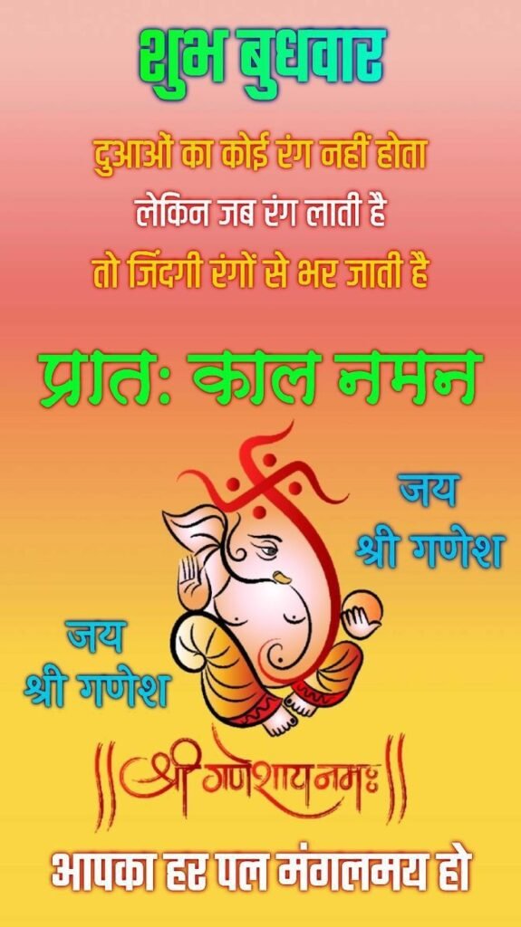 Subh Budhwar (Wednesday) Subh Diwas Ganesh Ji Wallpaper