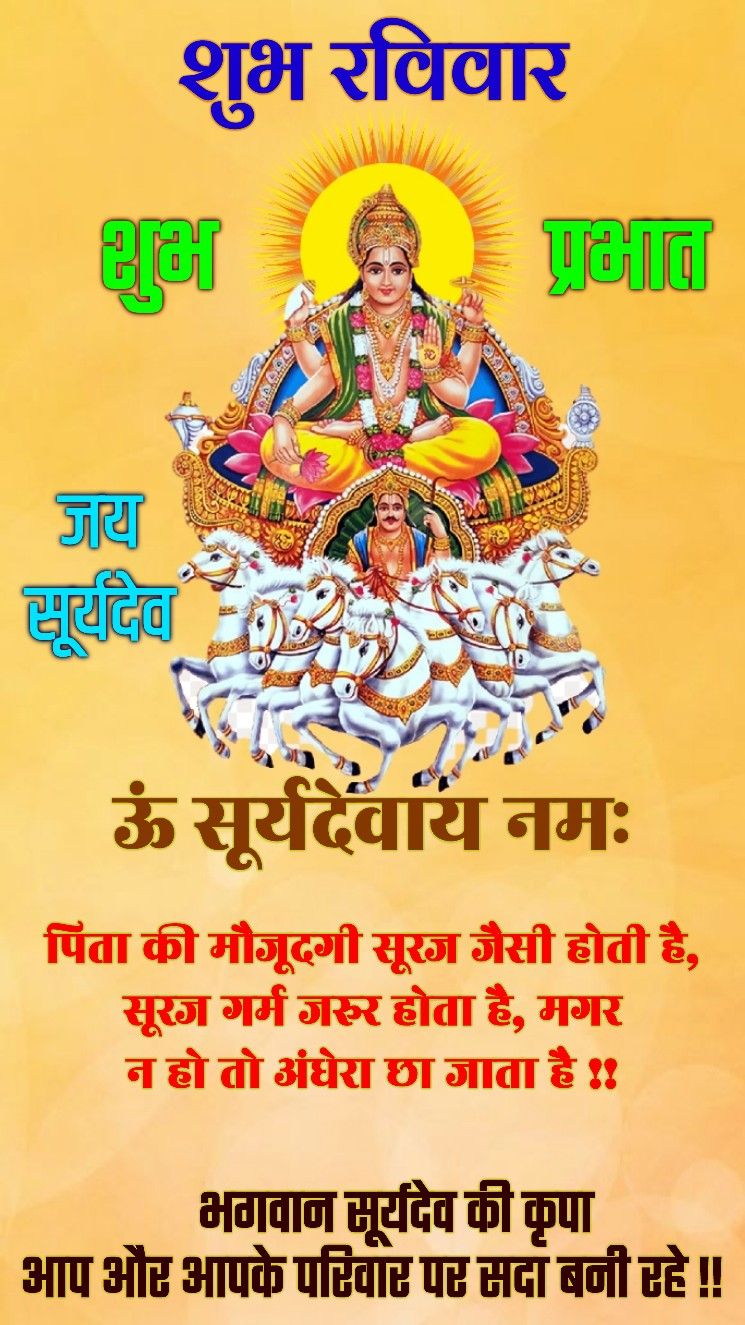 Sunday surya dev good morning images