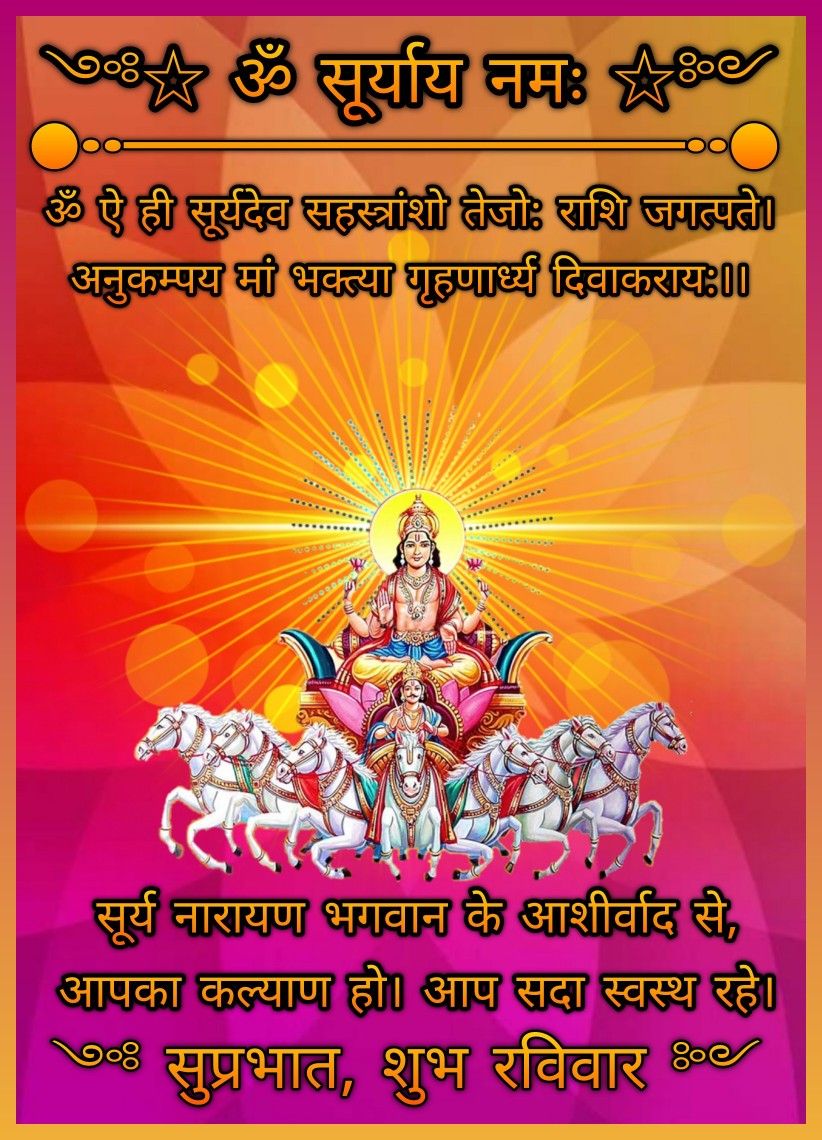 Sunday surya dev good morning images