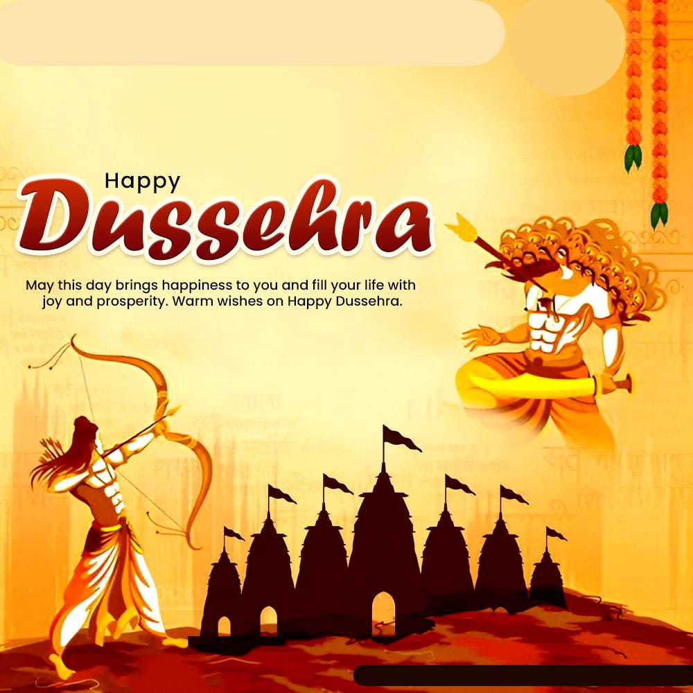 Happy dussehra 2025 wishes in english