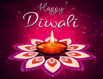 Animated cute diwali gif