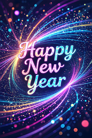 Animated cute happy new year gif