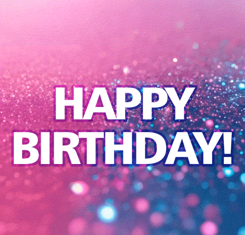 Animated Glitter Beautiful Happy Birthday Gif