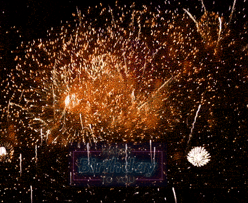 Animated Happy Birthday Fireworks Gif