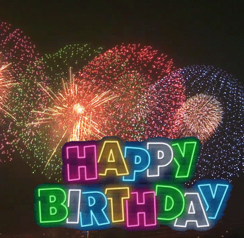 Animated Happy Birthday Fireworks Gif 3