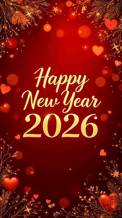 Animated happy new year love