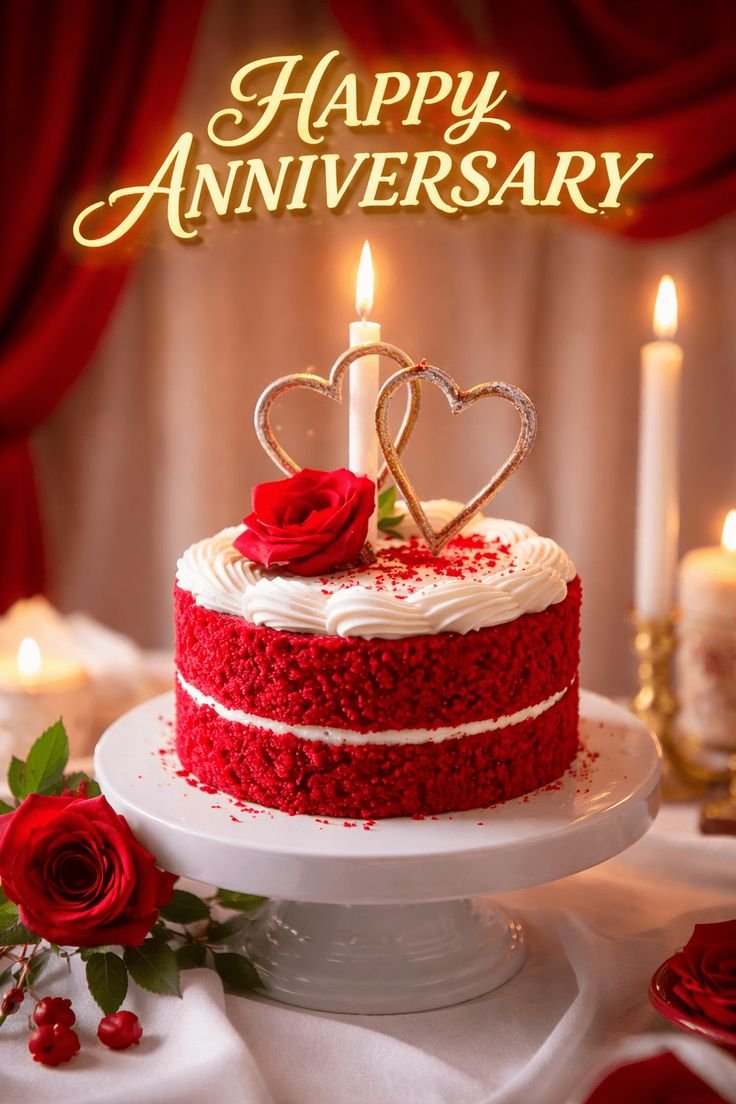 Anniversary wishes cake photo
