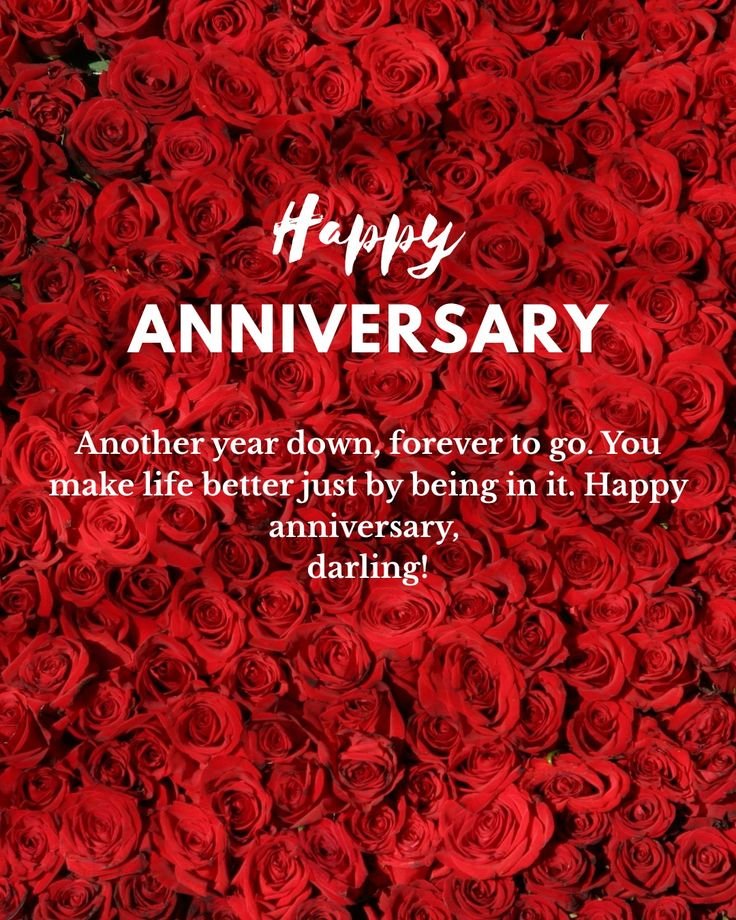 Anniversary wishes for wife with roses flowers images