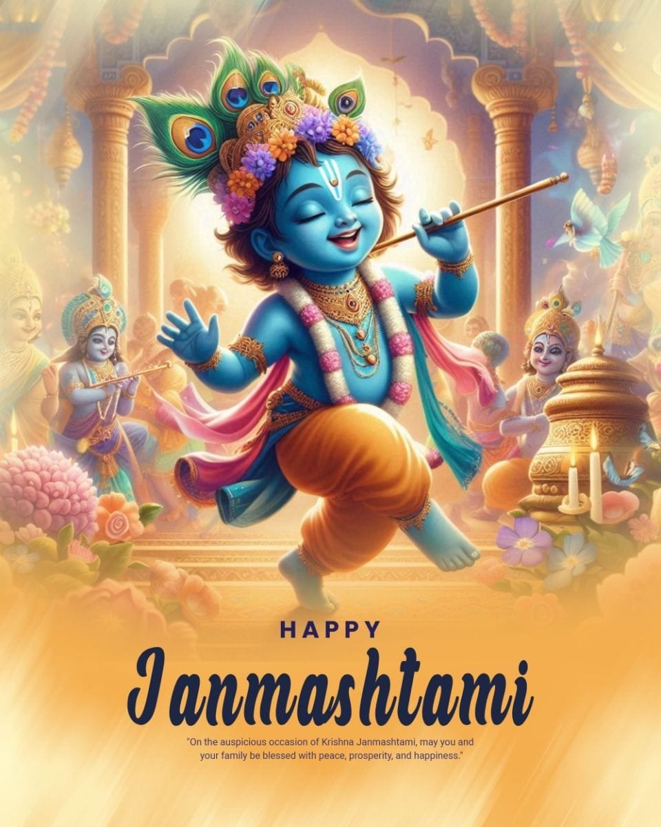 Beautiful bal krishna wallpaper happy janmashtami images