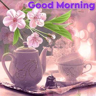 Beautiful Flower Coffee Good Morning Gif