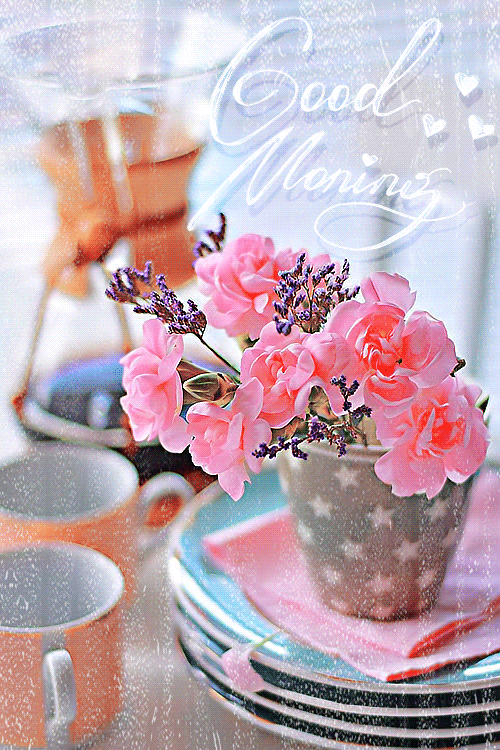 Beautiful Flowers Good Morning Gif For Her