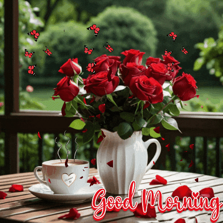 Beautiful Good Morning Butterfly Gif