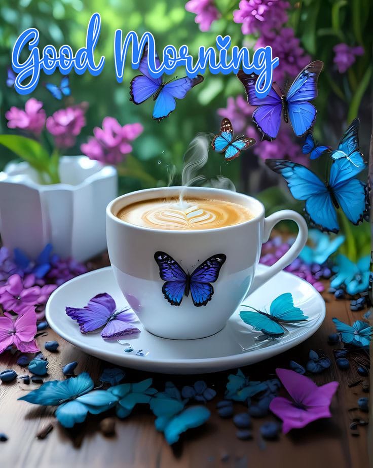 Beautiful good morning butterfly images 4
