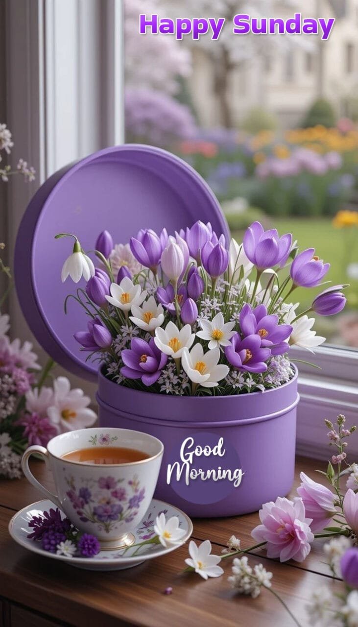 Beautiful good morning happy sunday