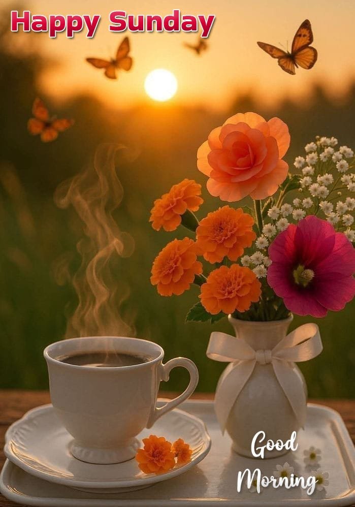 Beautiful good morning happy sunday images