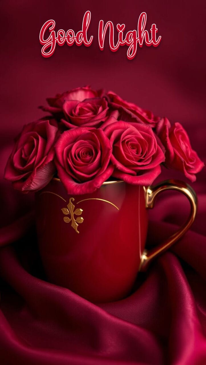Beautiful good night images flowers