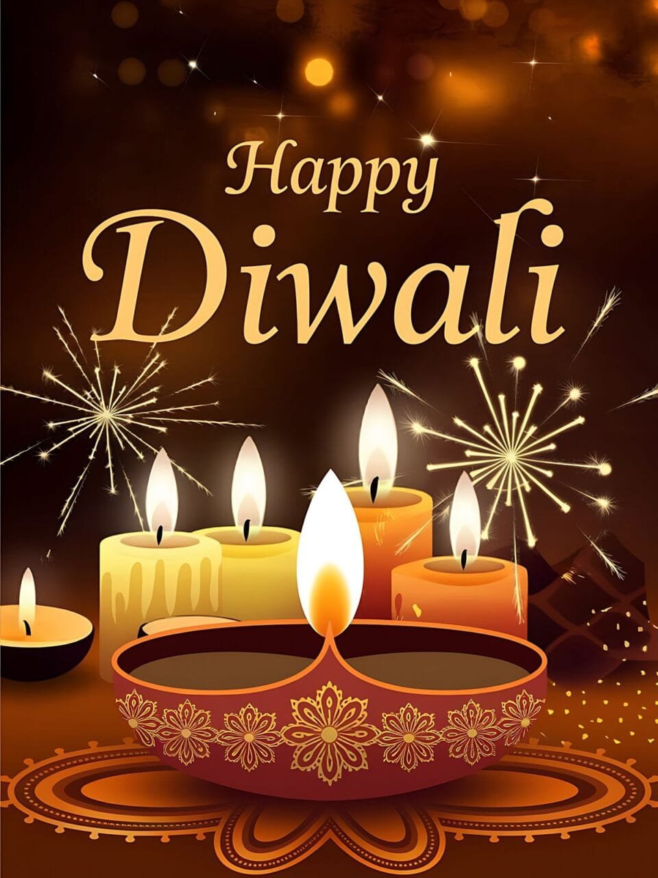 Beautiful happy diwali status