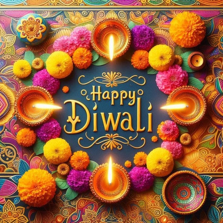 Beautiful happy diwali wishes images