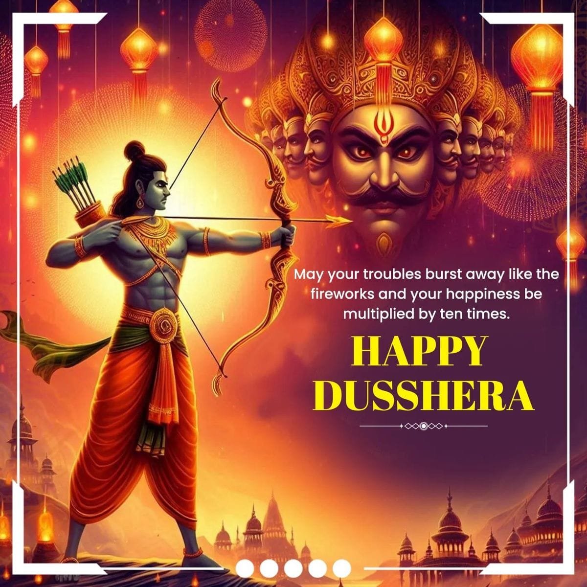 Beautiful happy dussehra wishes images