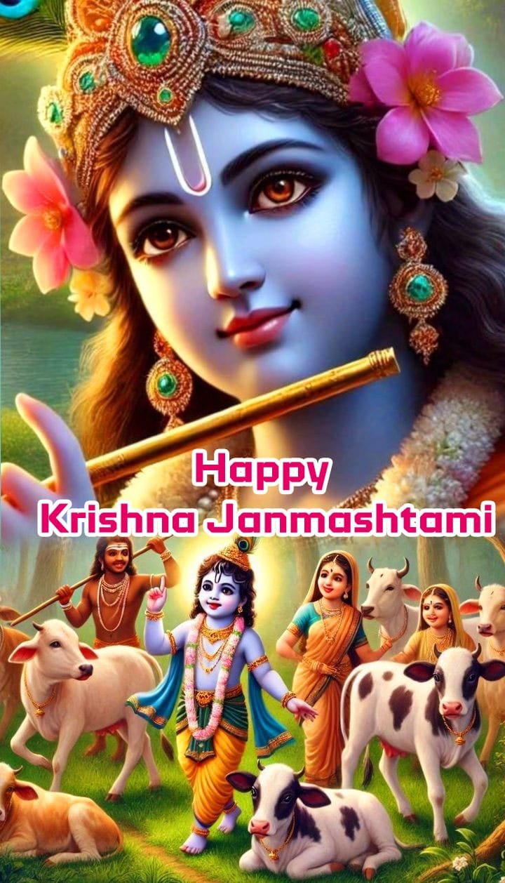 Beautiful happy krishna janmashtami