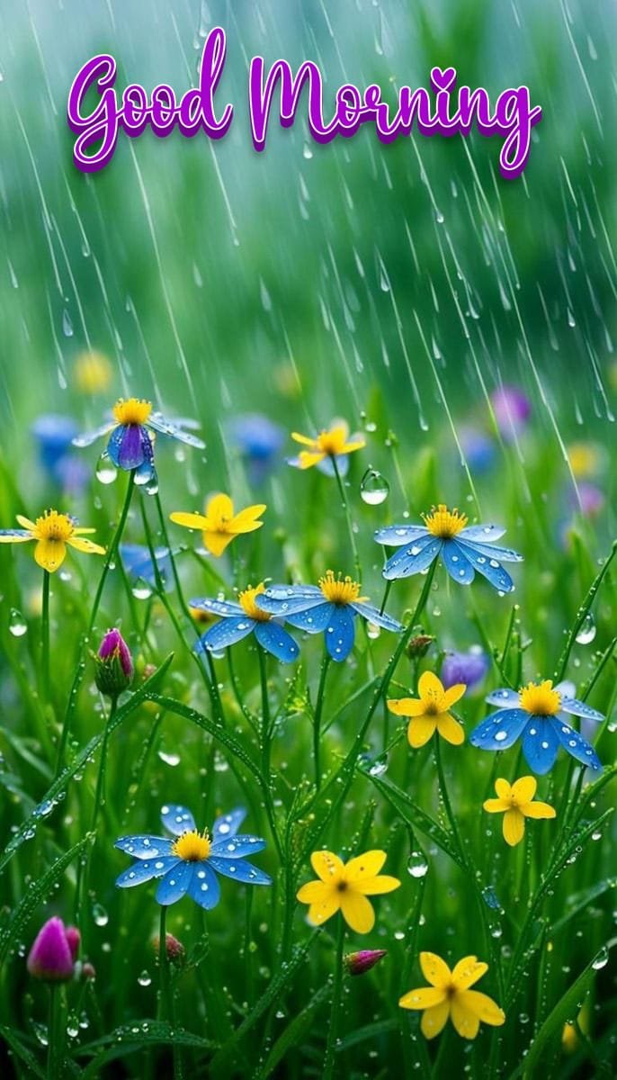 Beautiful rainy good morning images