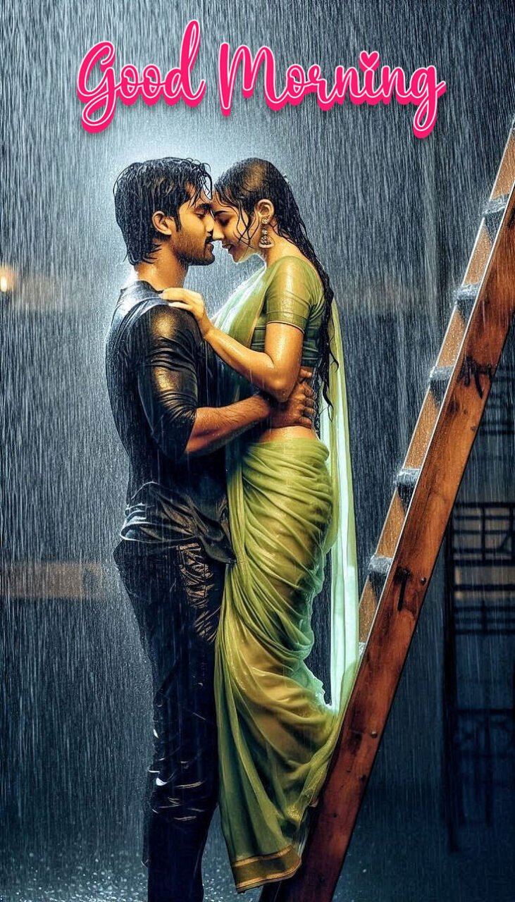 Beautiful romantic rainy day good morning images