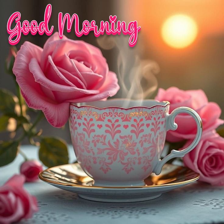 Beautiful rose good morning image