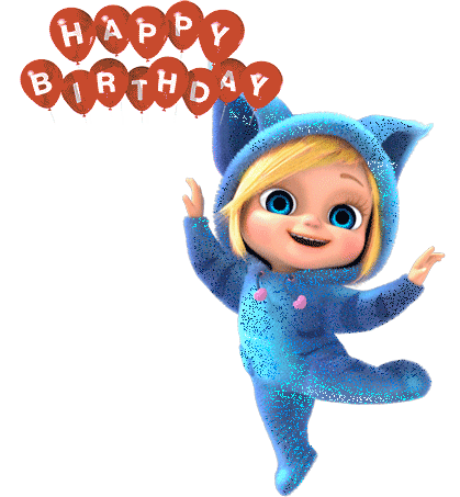 Cartoon Cute Funny Happy Birthday Gif
