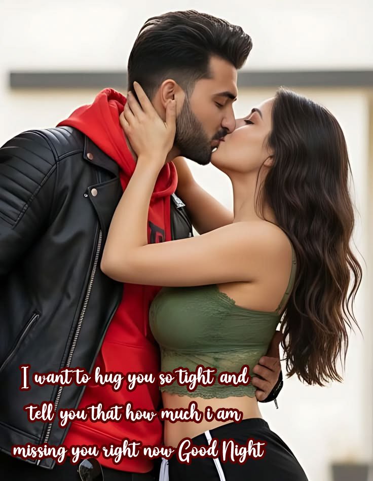 Couple good night kiss images