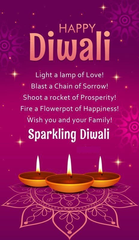 Cute diwali wishes for family