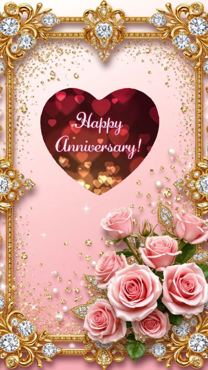 Cute happy anniversary greetings card