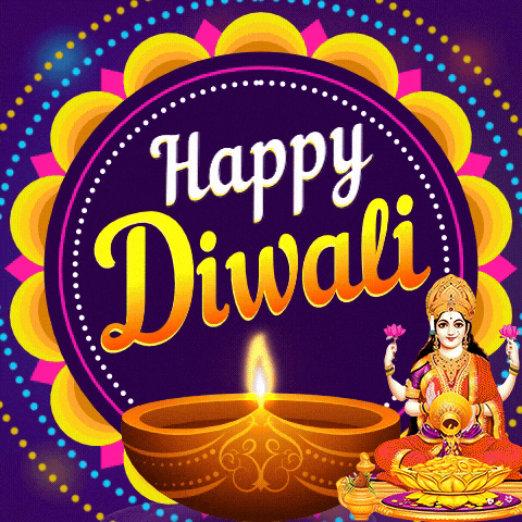 Cute happy diwali animated gif