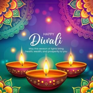 Cute happy diwali status