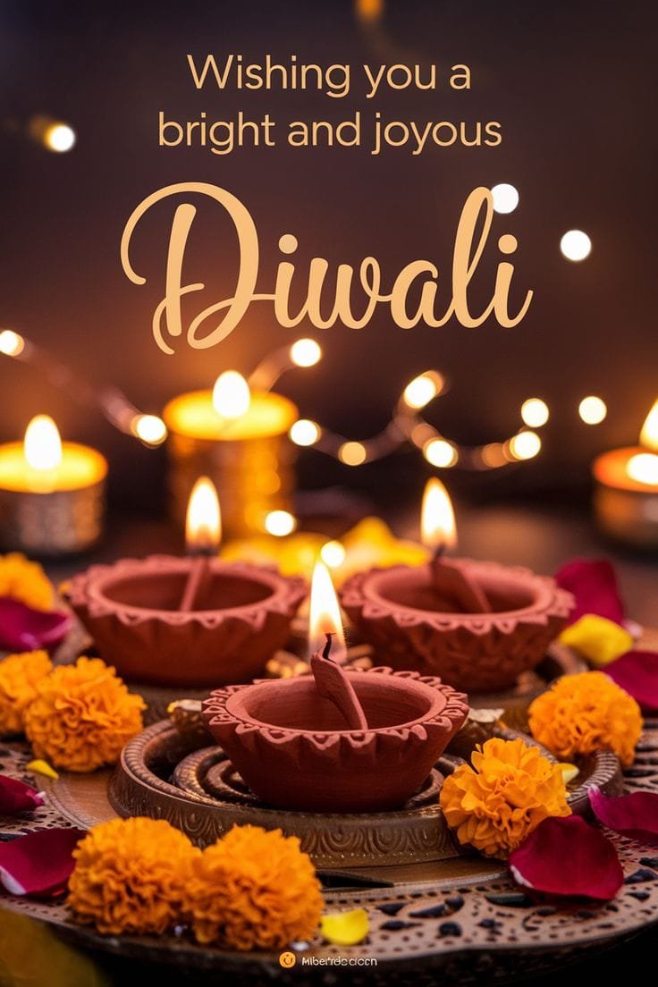 Cute happy diwali status