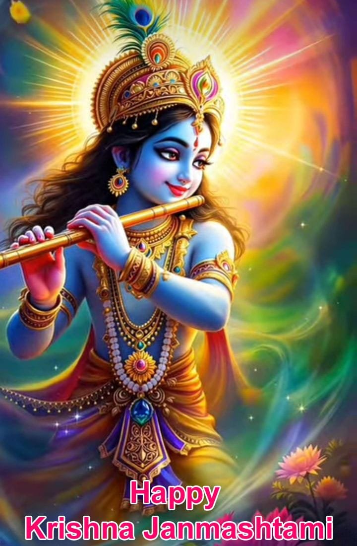 Cute happy krishna janmashtami status