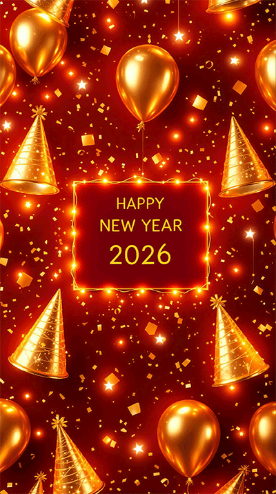 Cute happy new year gif for family