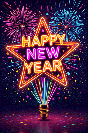 Cute happy new year gif​ for girlfriend