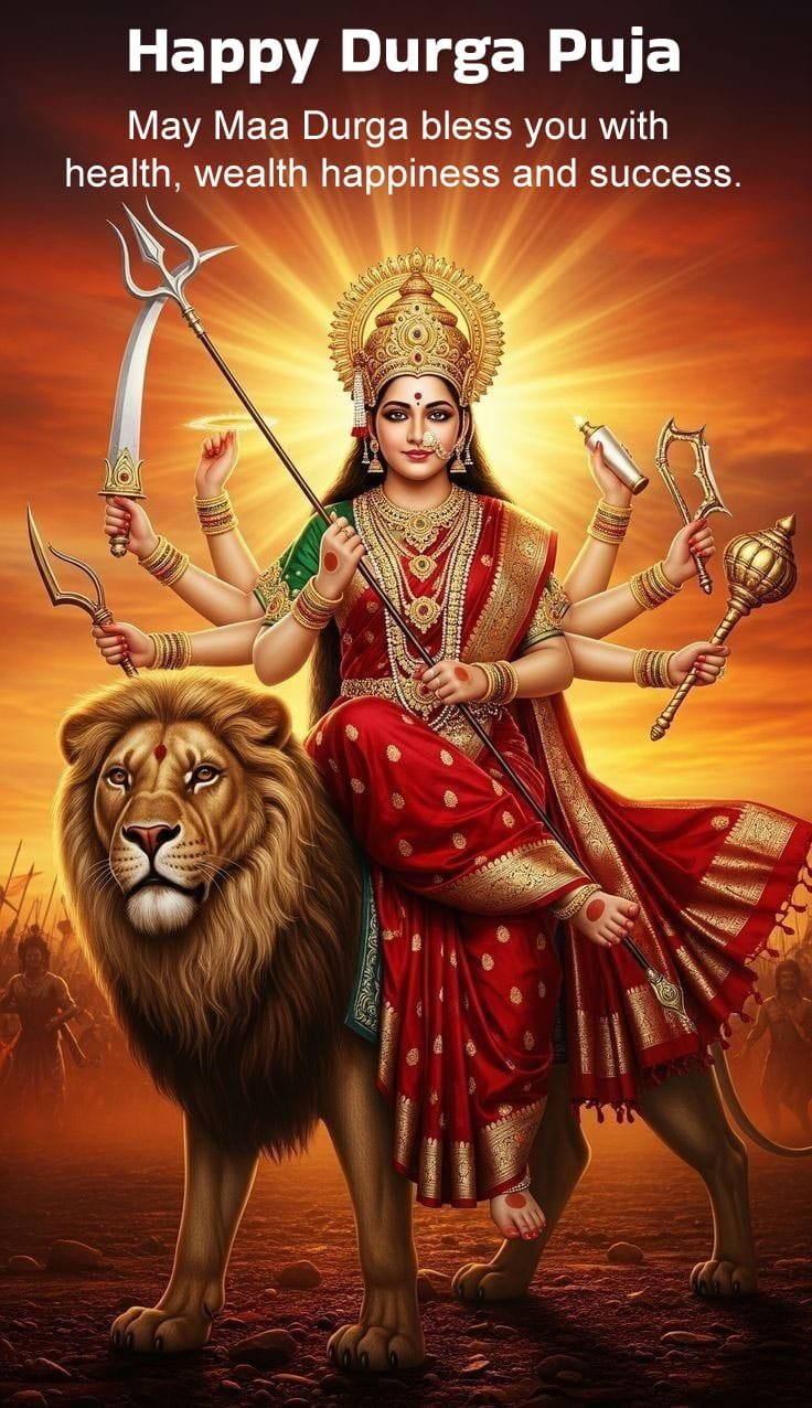 Durga puja wishes in english images