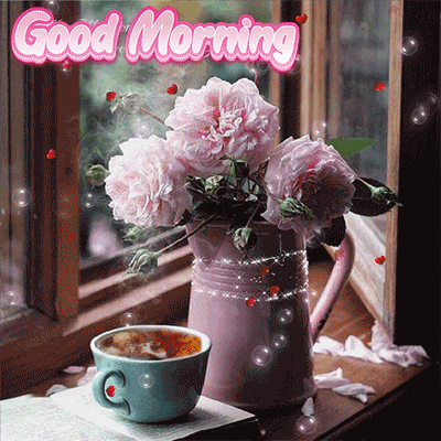 Flower Coffee Good Morning Gif