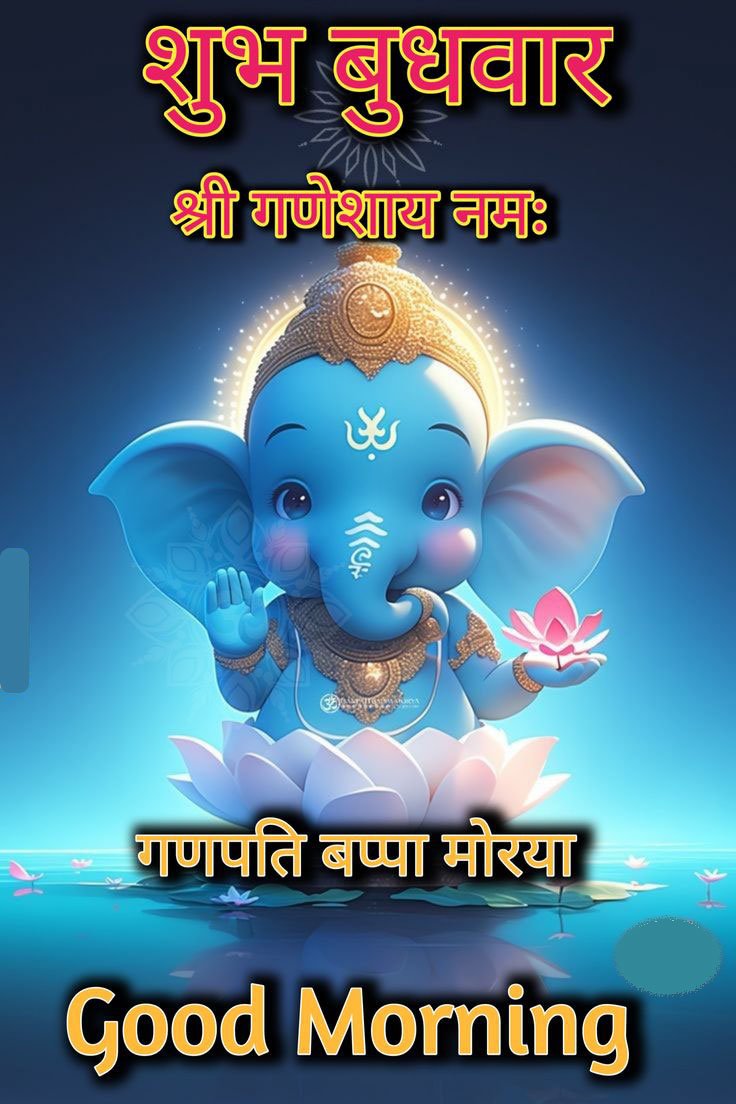 Ganesh ji good morning images in hindi