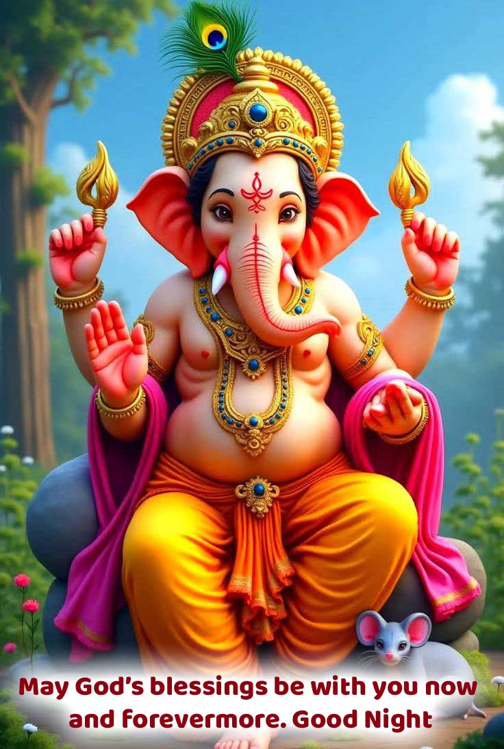 Ganesh ji good night images