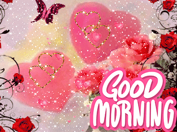 Glitter Heart Good Morning Gif