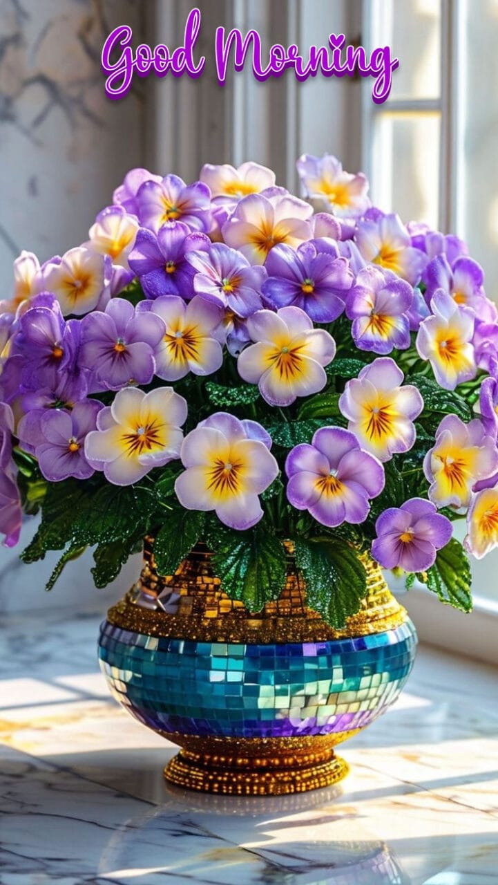 Good morning flowers ai images