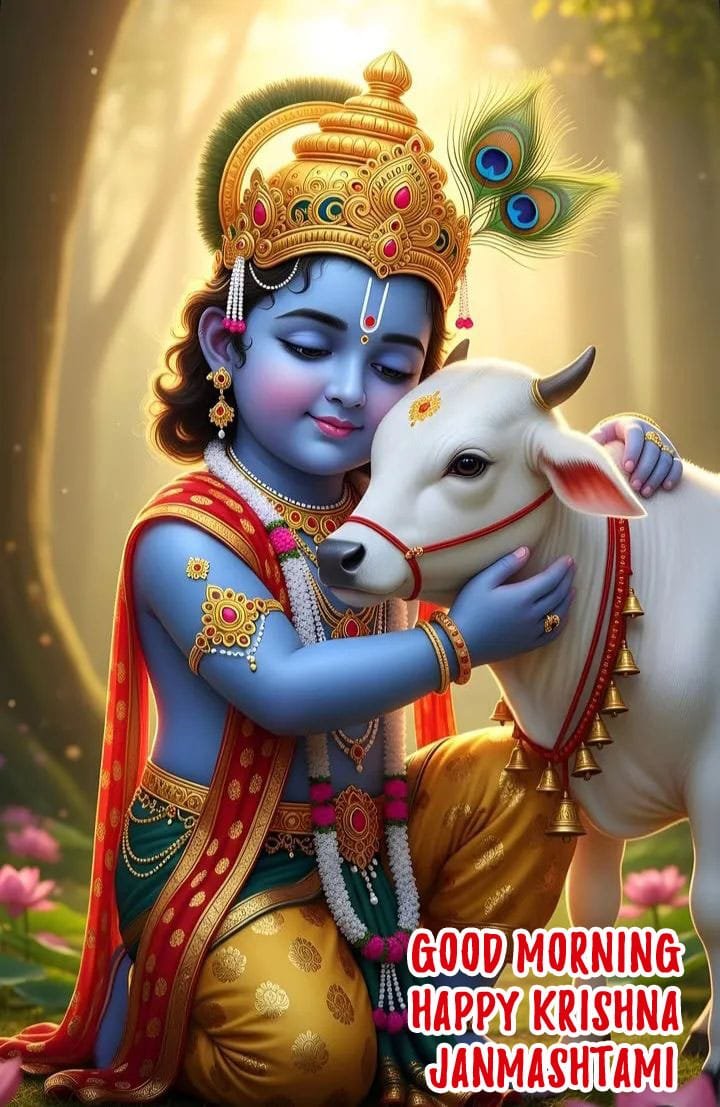 Good morning happy krishna janmashtami images