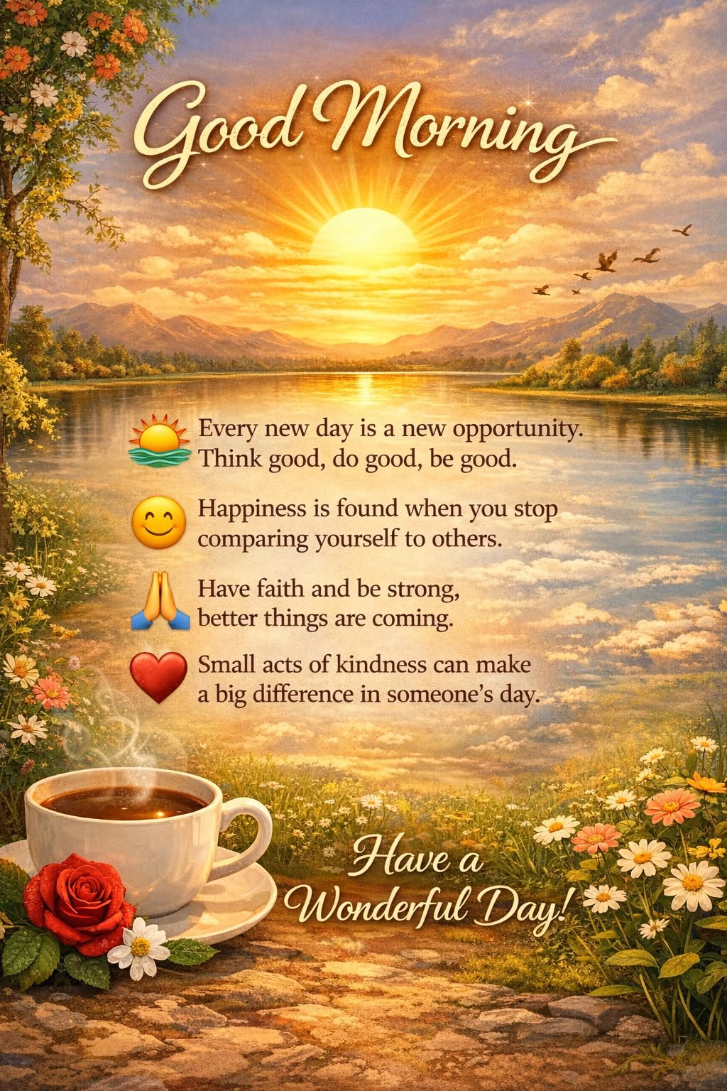 Good morning happy life quotes