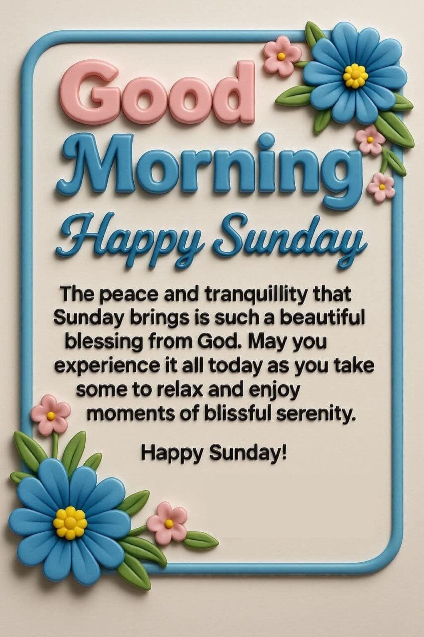 good morning happy sunday blessings images