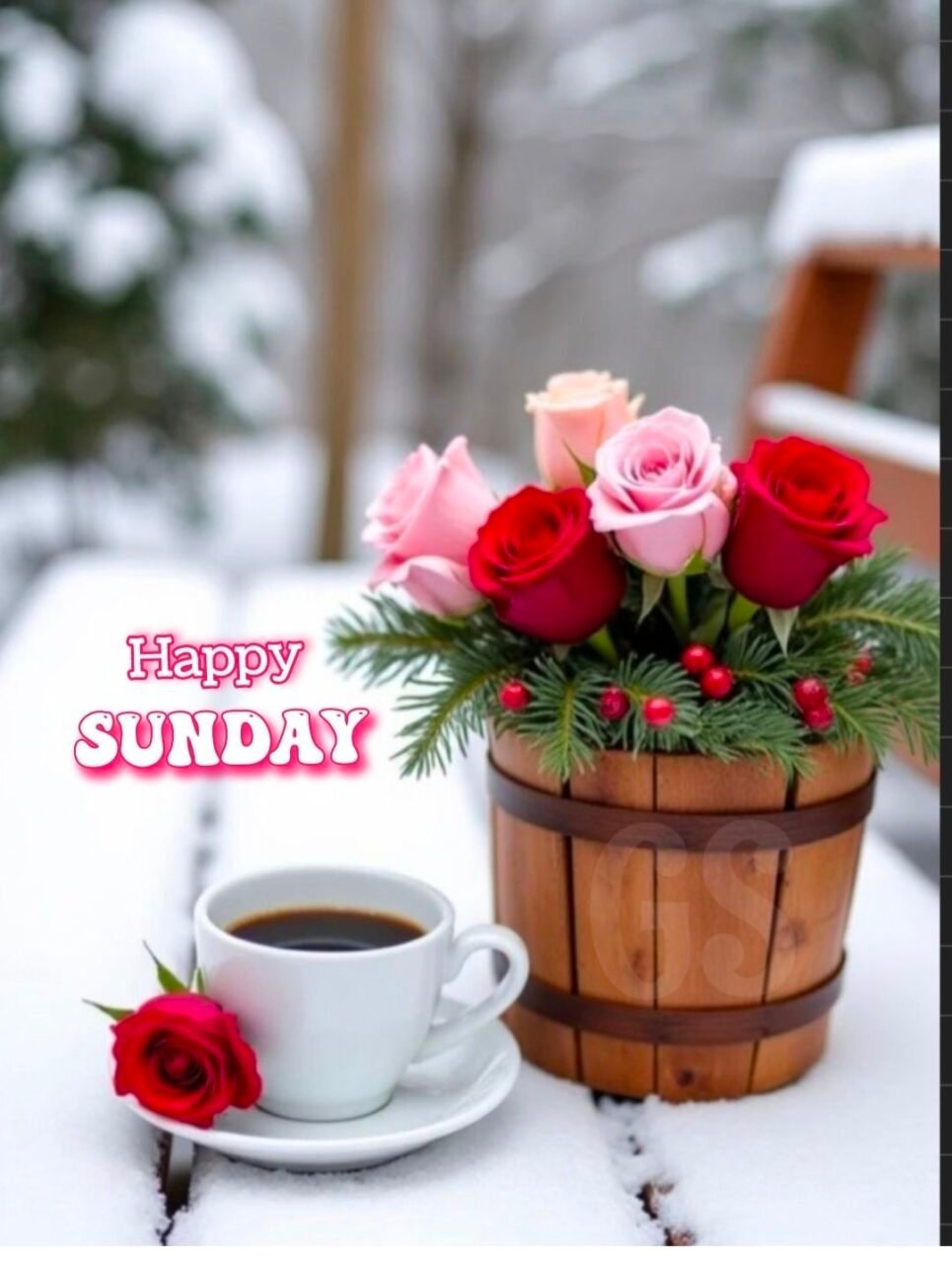 Good morning happy sunday rose images