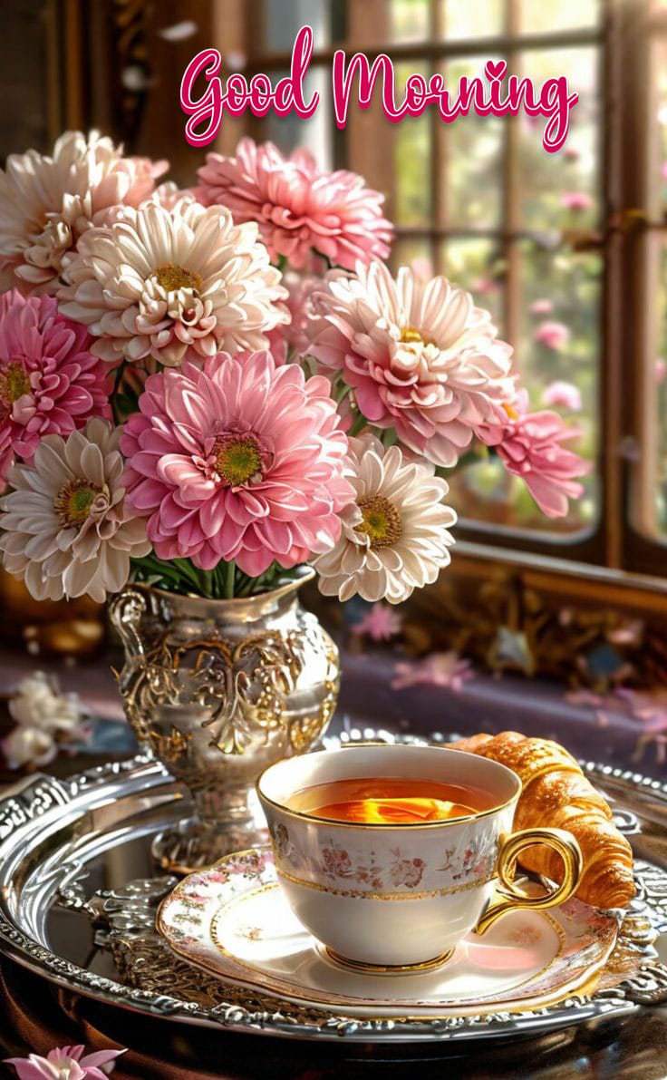 Good morning images with tea
