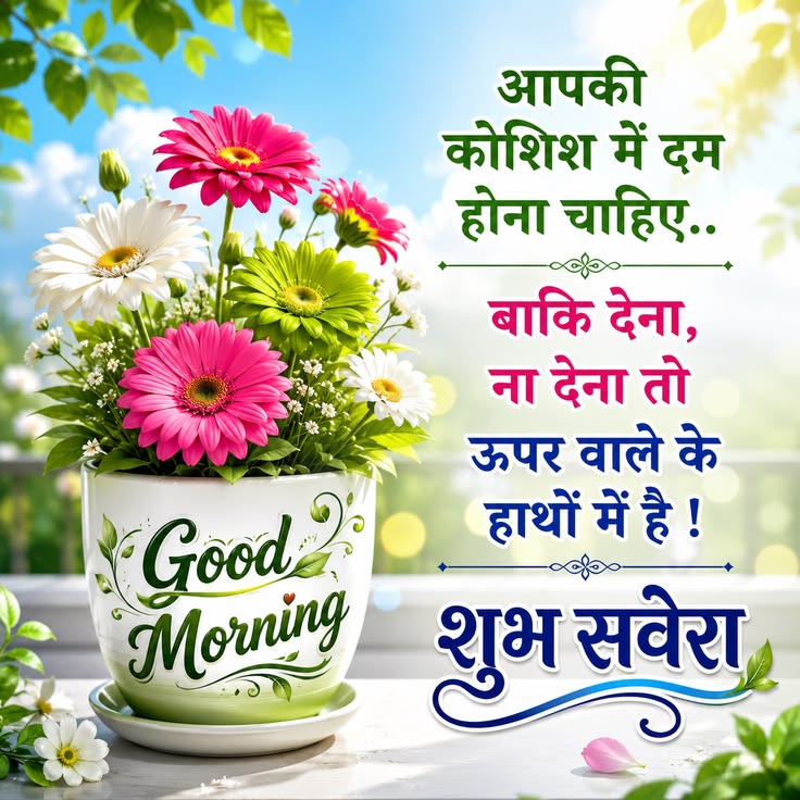 Good morning photo hindi