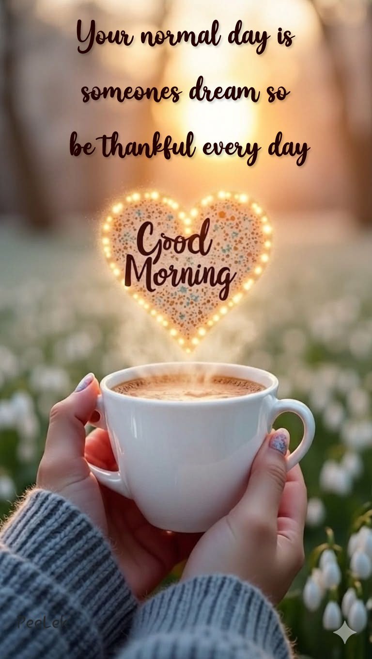 Good morning photo with words of wisdom